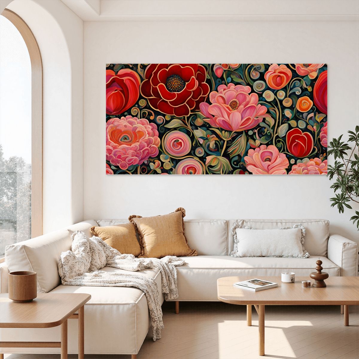 60" x 30" Printed Canvas Fabric Wall Art - No Frame (Made in USA)