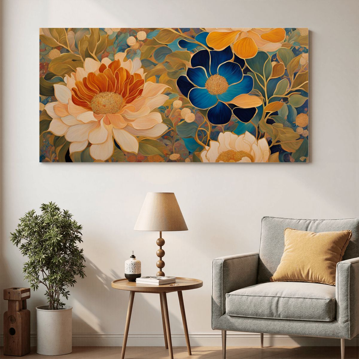 60" x 30" Printed Canvas Fabric Wall Art - No Frame (Made in USA)