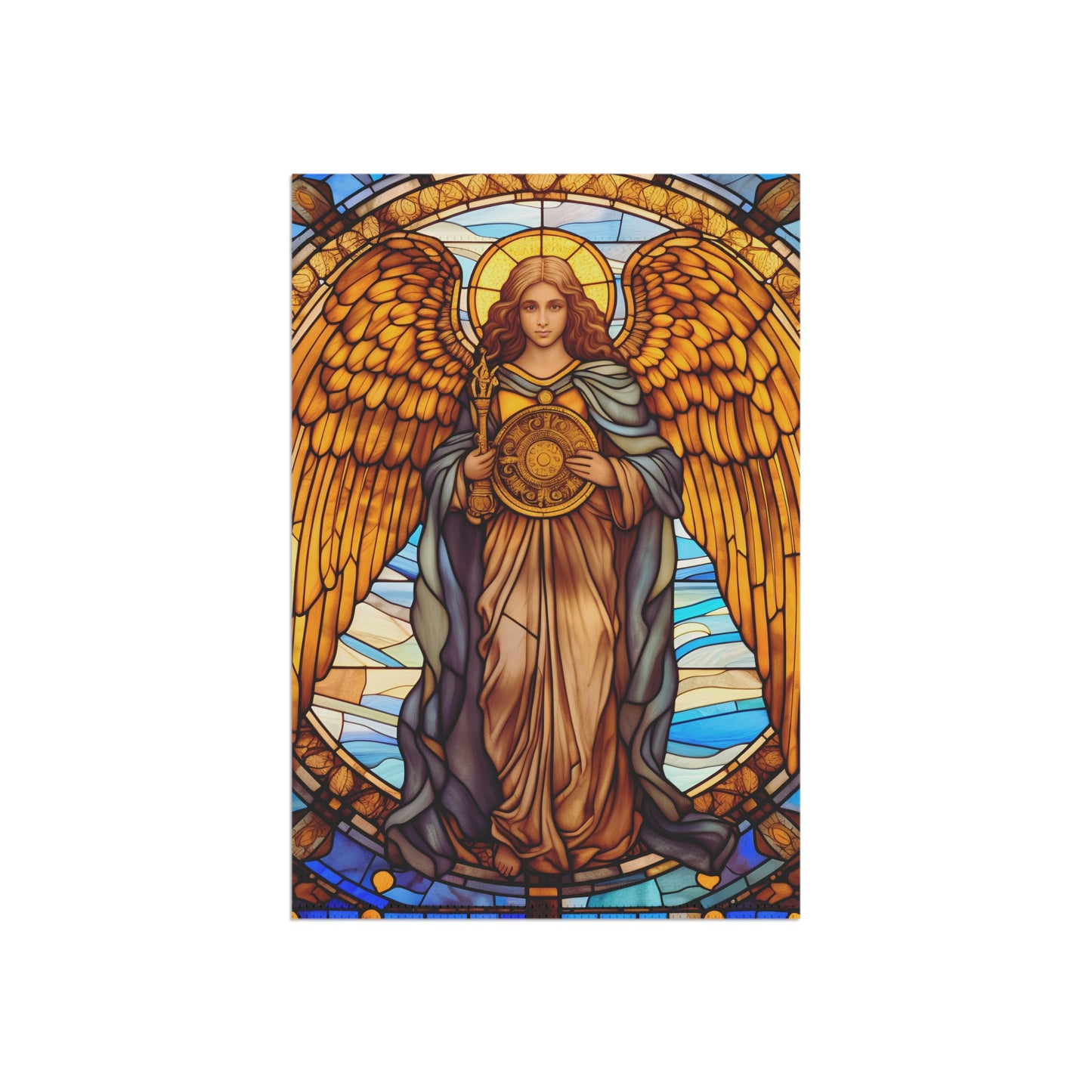 Stained Glass Angel(2) 2-Sided  Garden & House Banner