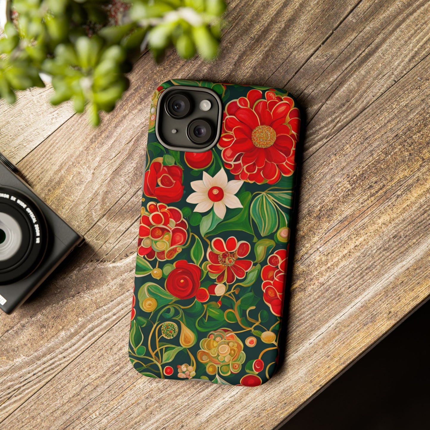 December Flowers iPhone Samsung Galaxy Google Pixel Tough Cases