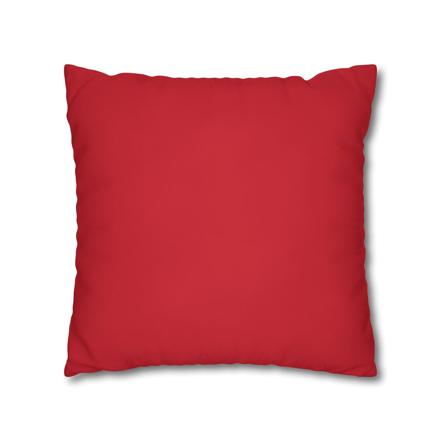 Poinsettias Swirl Holiday Square Poly Canvas Pillowcase