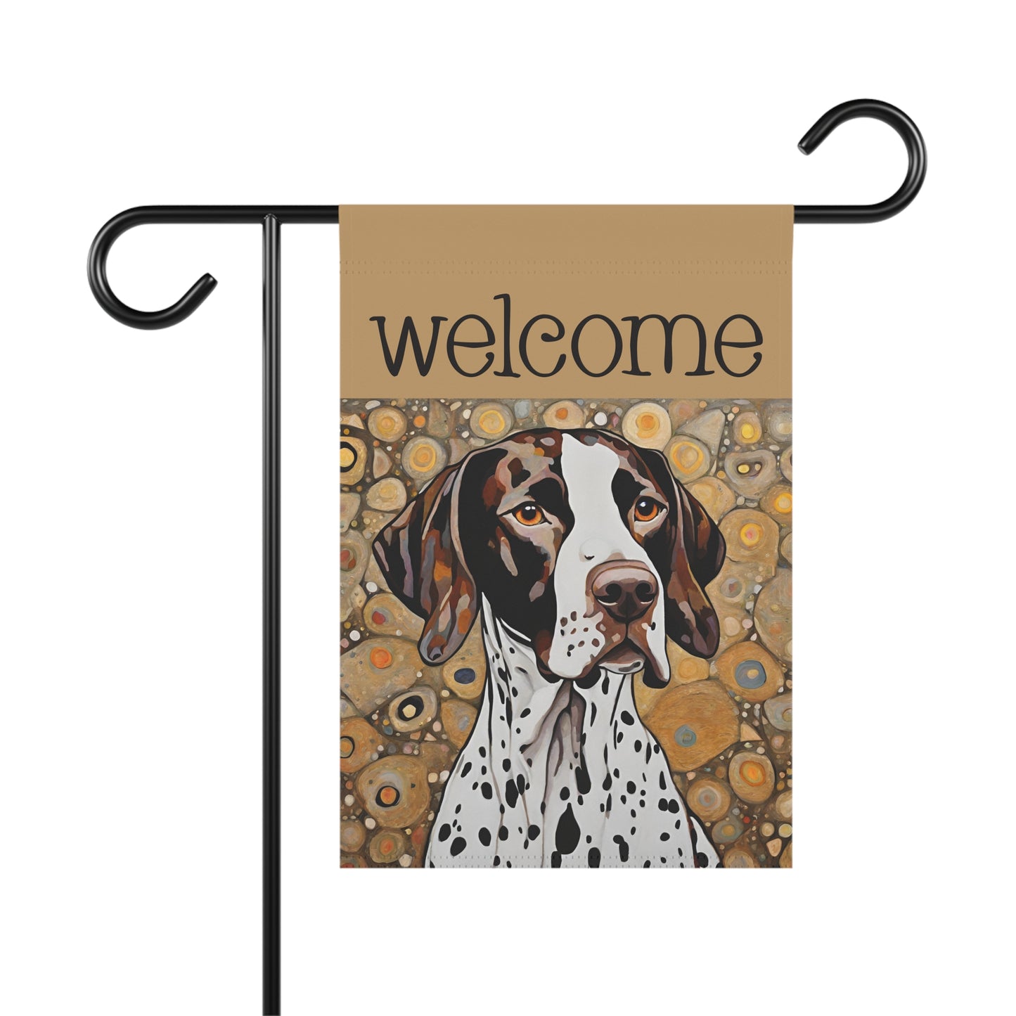 Pointer Welcome 2-Sided Garden & House Flag/Banner