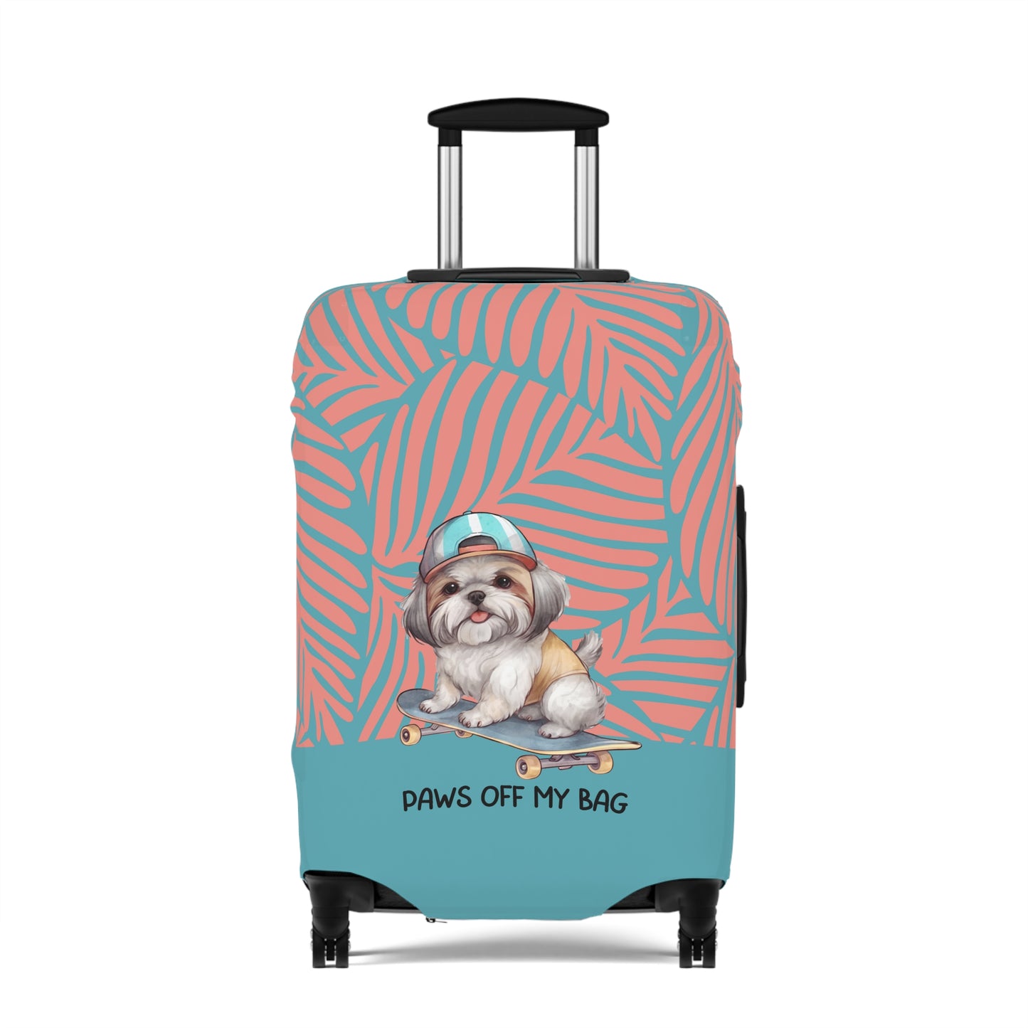 Shih Tzu on Skateboard Paws Off My Bag Luggage Cover