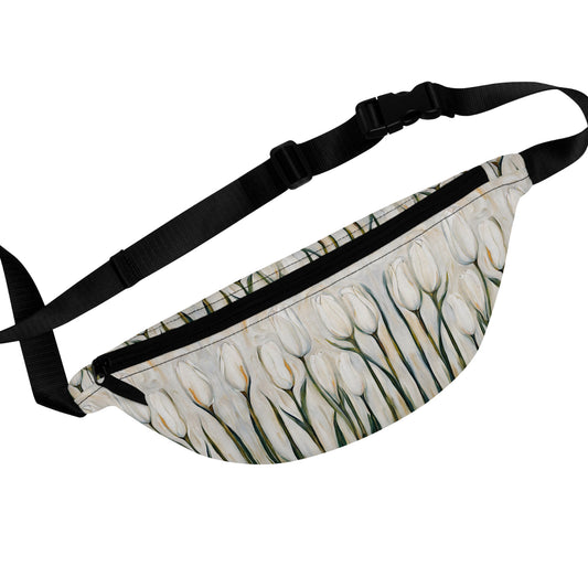 White Tulips Fanny Pack