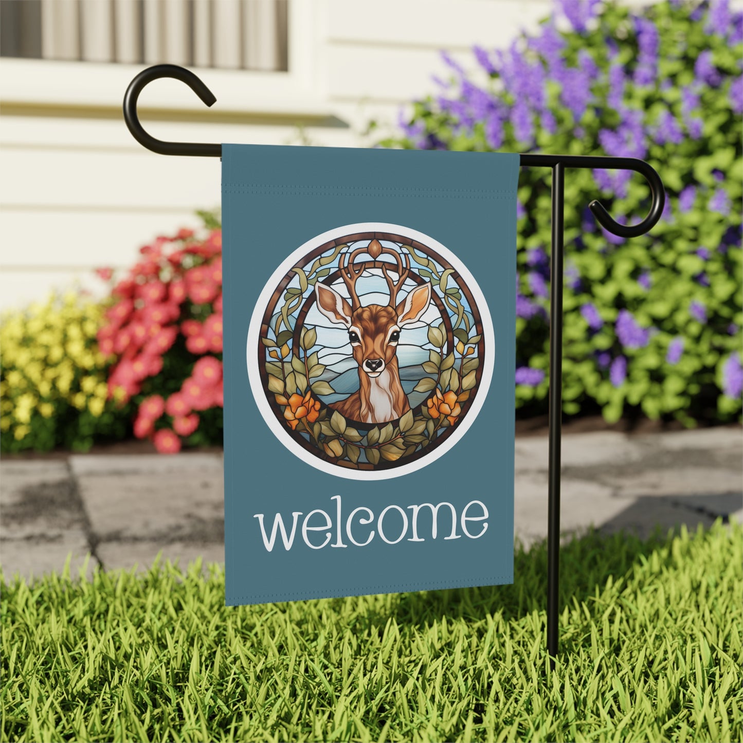 Fawn Welcome 2-Siuded Garden & House Flag/Banner