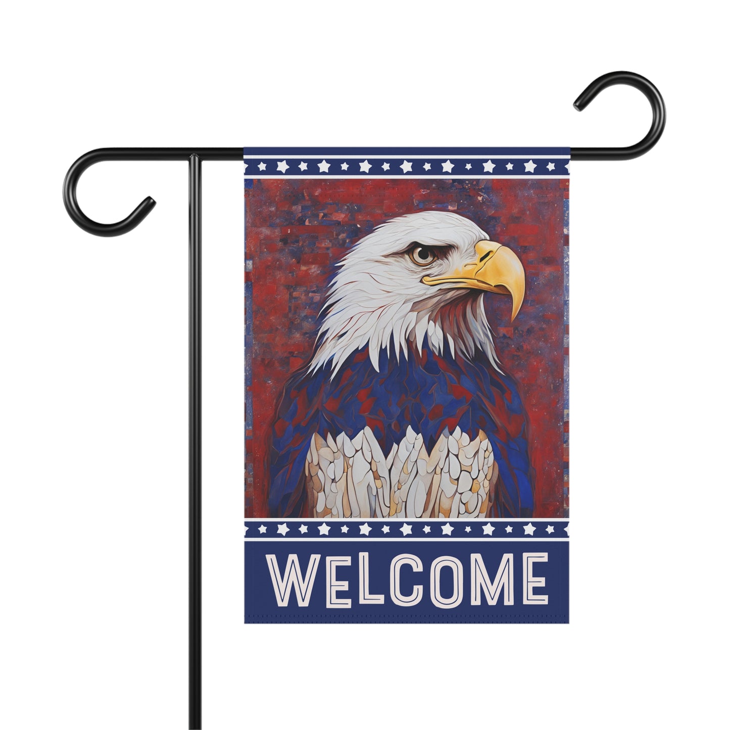 All American Eagle Welcome 2-Sided Garden & House Flag/Banner