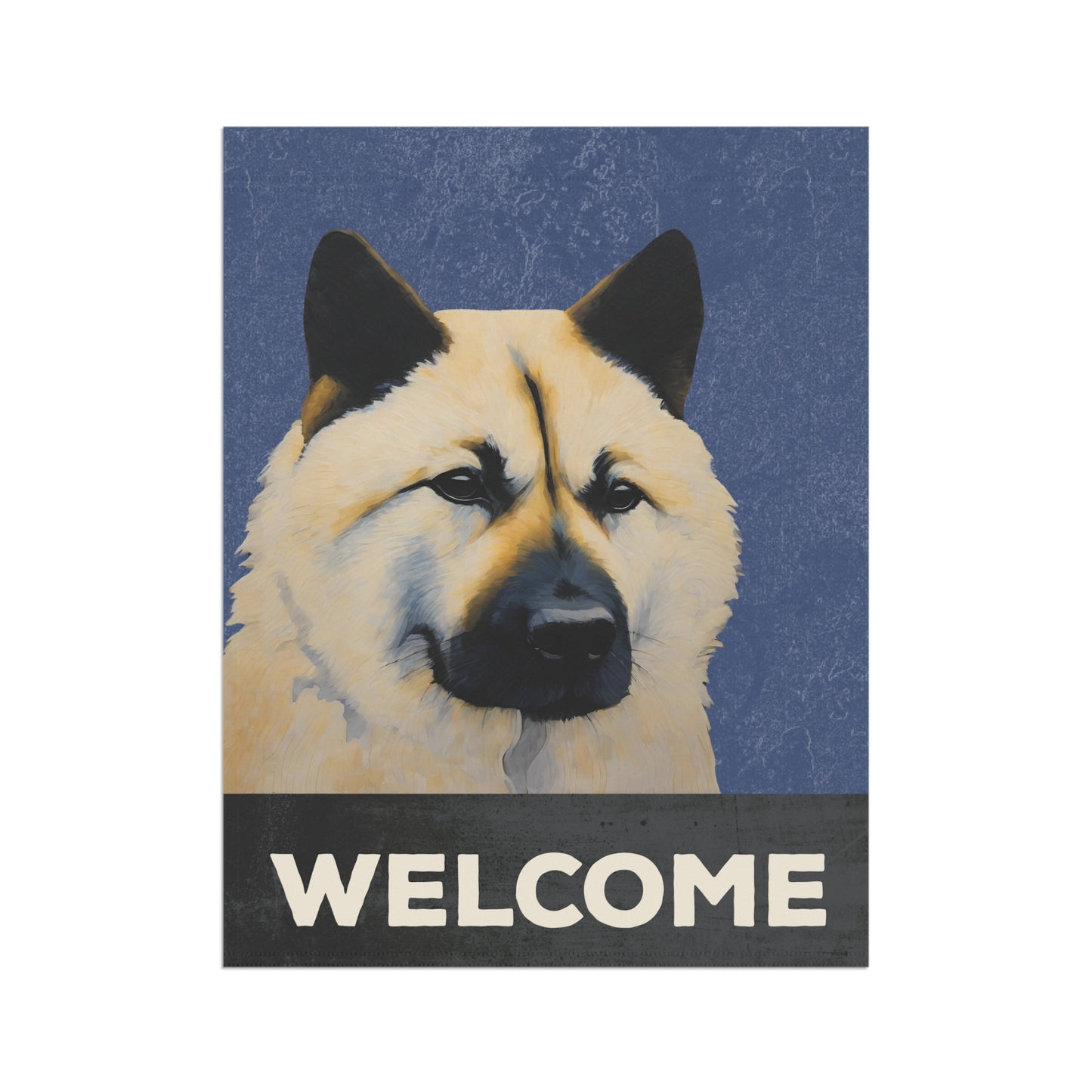 Akita Welcome 2-Sided Garden & House Flag/Banner