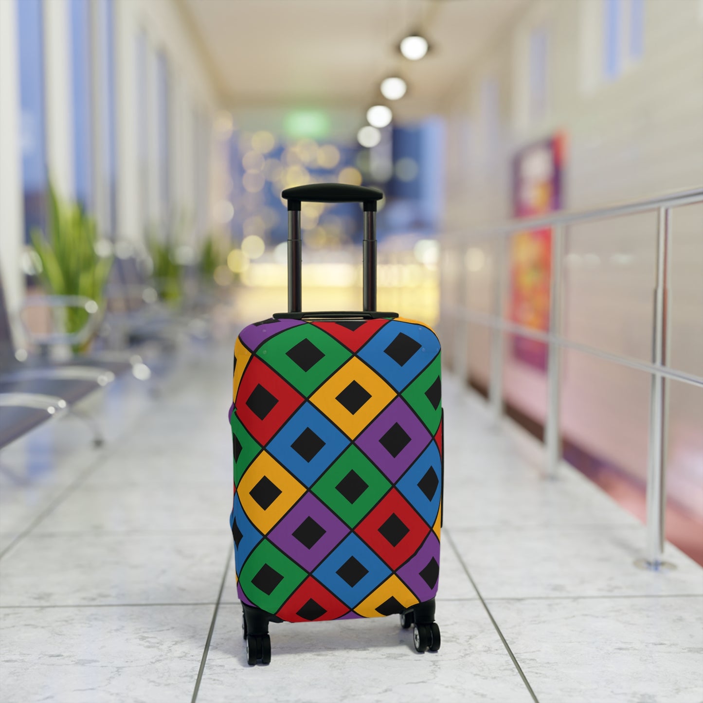 Connor Bright Squares Luggage Cover