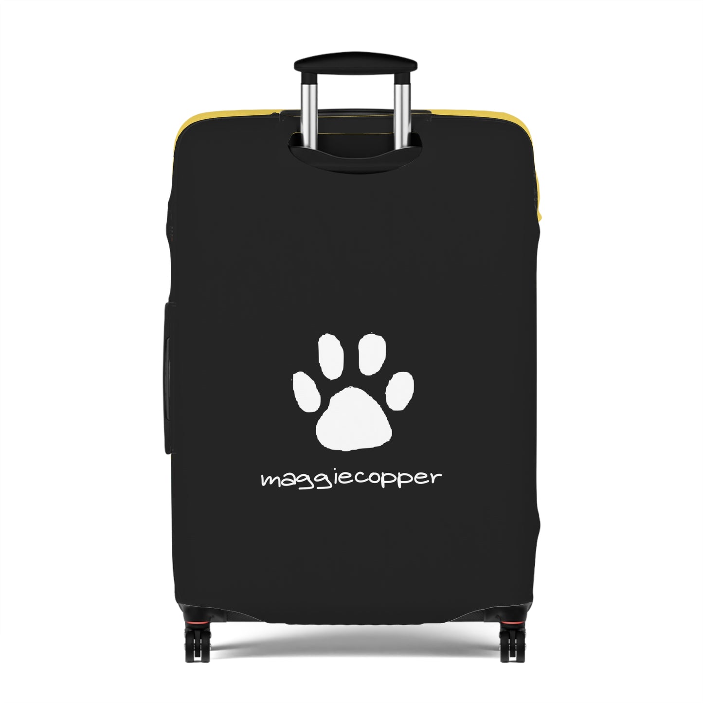 Dog in Glasses on Yellow Paws Off My Bag Luggage Cover