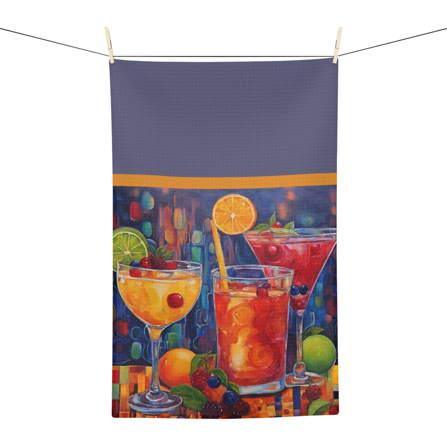 Fruity Cocktails Microfiber Tea Towel