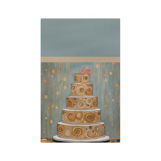 Anniversary Cake Microfiber Tea Towel