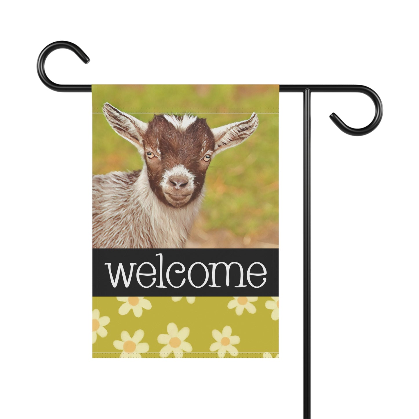 Kid Goat Welcome 2-Sided Garden & House Flag/Banner