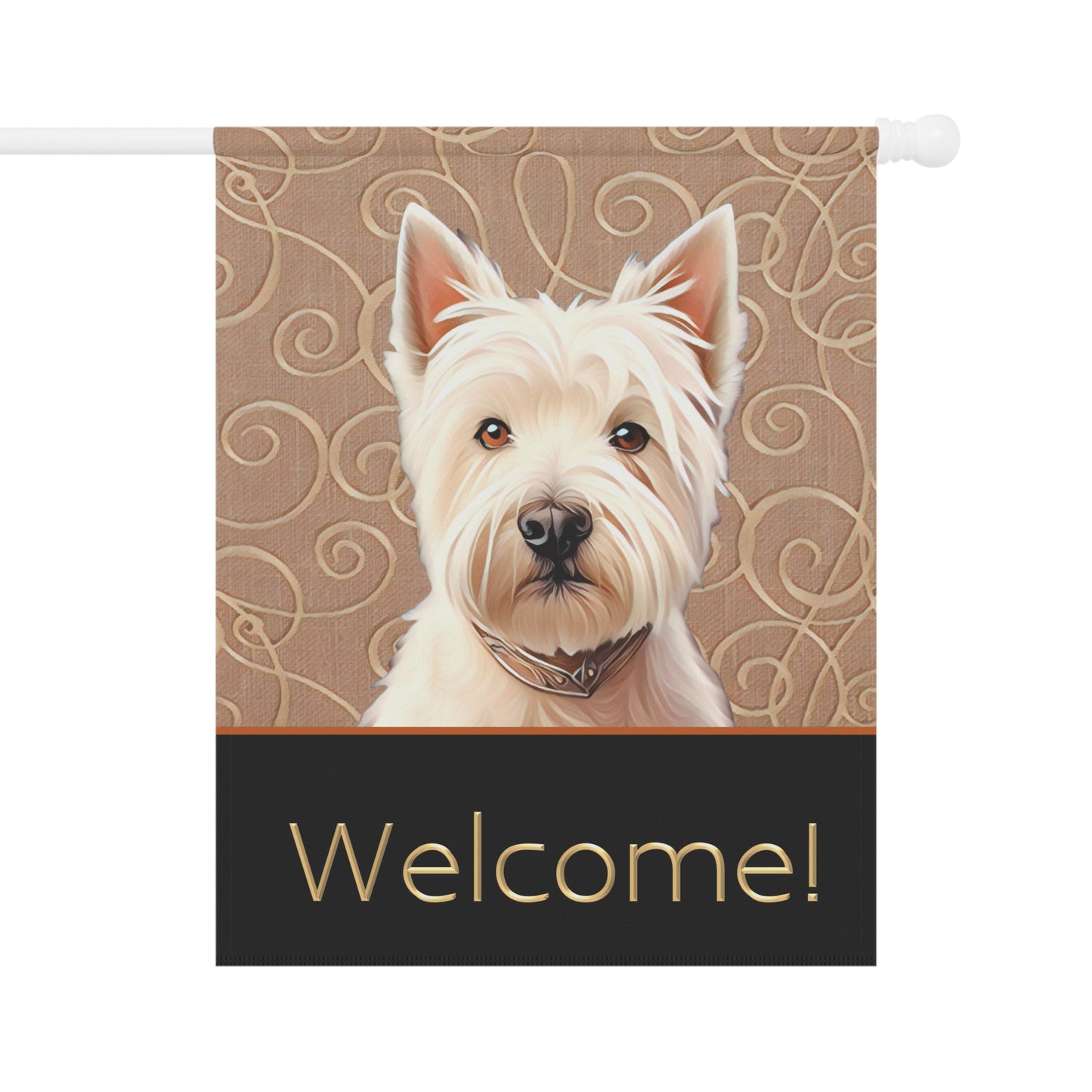 West Highland Terrier Westie Welcome 2-Sided Garden & House Flag/Banner