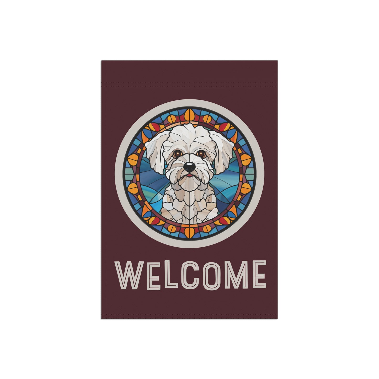 Bichon Frise Welcome 2-Sided Garden & House Flag/Banner