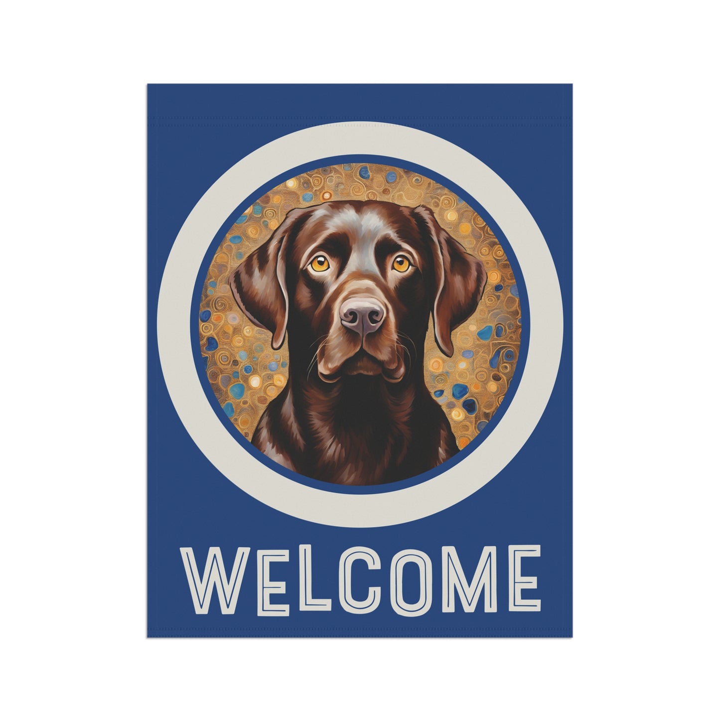 Chocolate Labrador Welcome 2-Sided Garden & House Flag/Banner