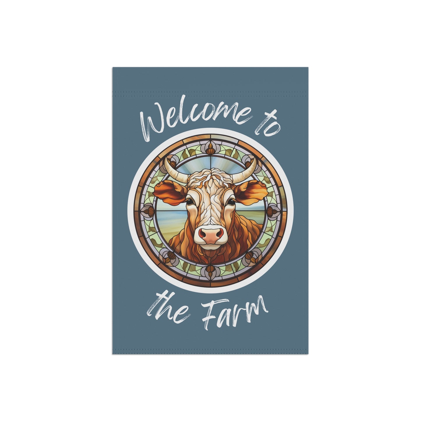 Welcome to the Farm Cow 2-Sided Garden & House Flag/Banner