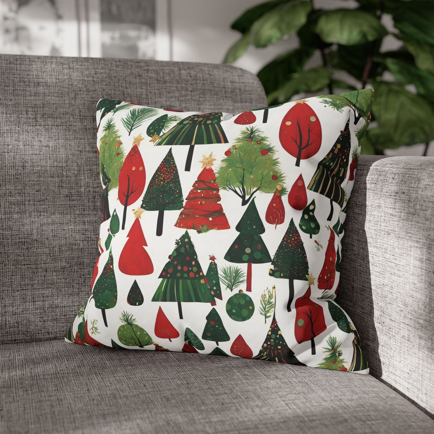 Desert Pines Square Poly Canvas Pillowcase