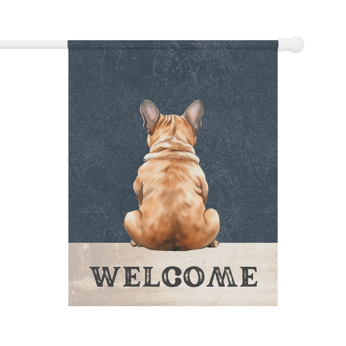 French Bulldog Welcome 2-Sided Garden & House Flag/Banner