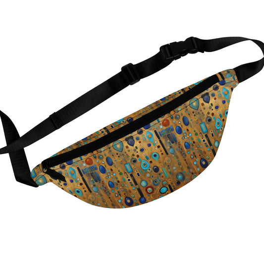 Turquoise Bling Abstract Fanny Pack