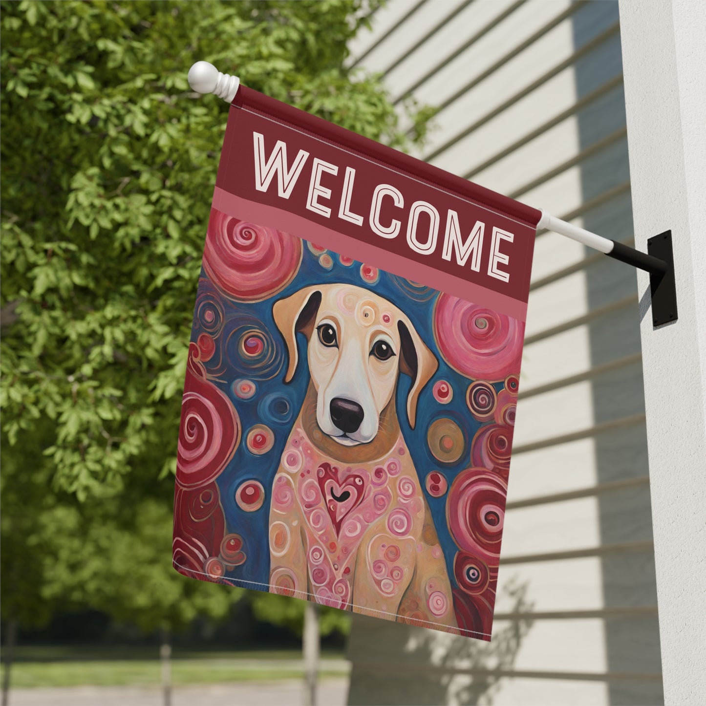 Lola Welcome 2-Sided Garden & House Flag/Banner