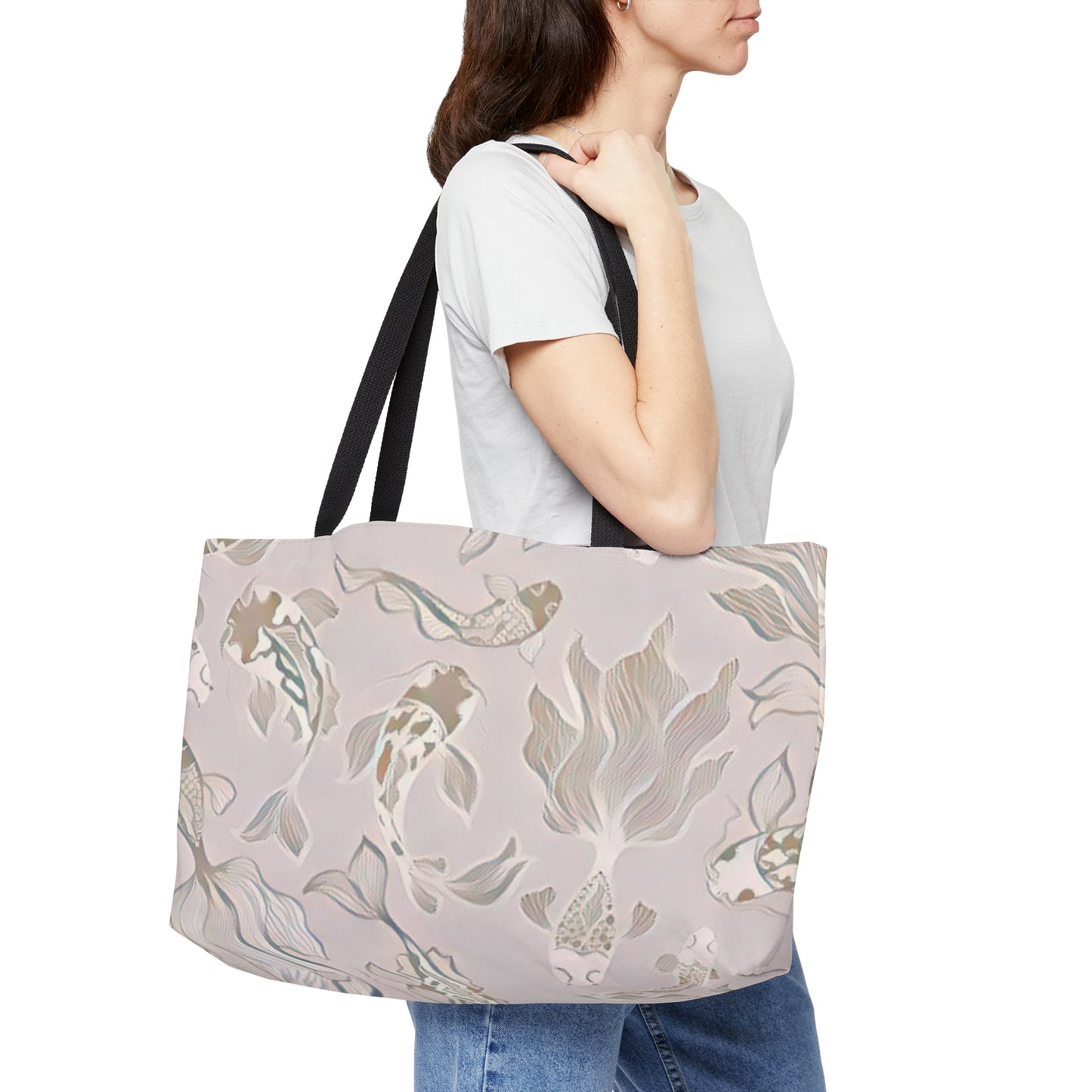 Koi in Taupe Weekender Tote Bag