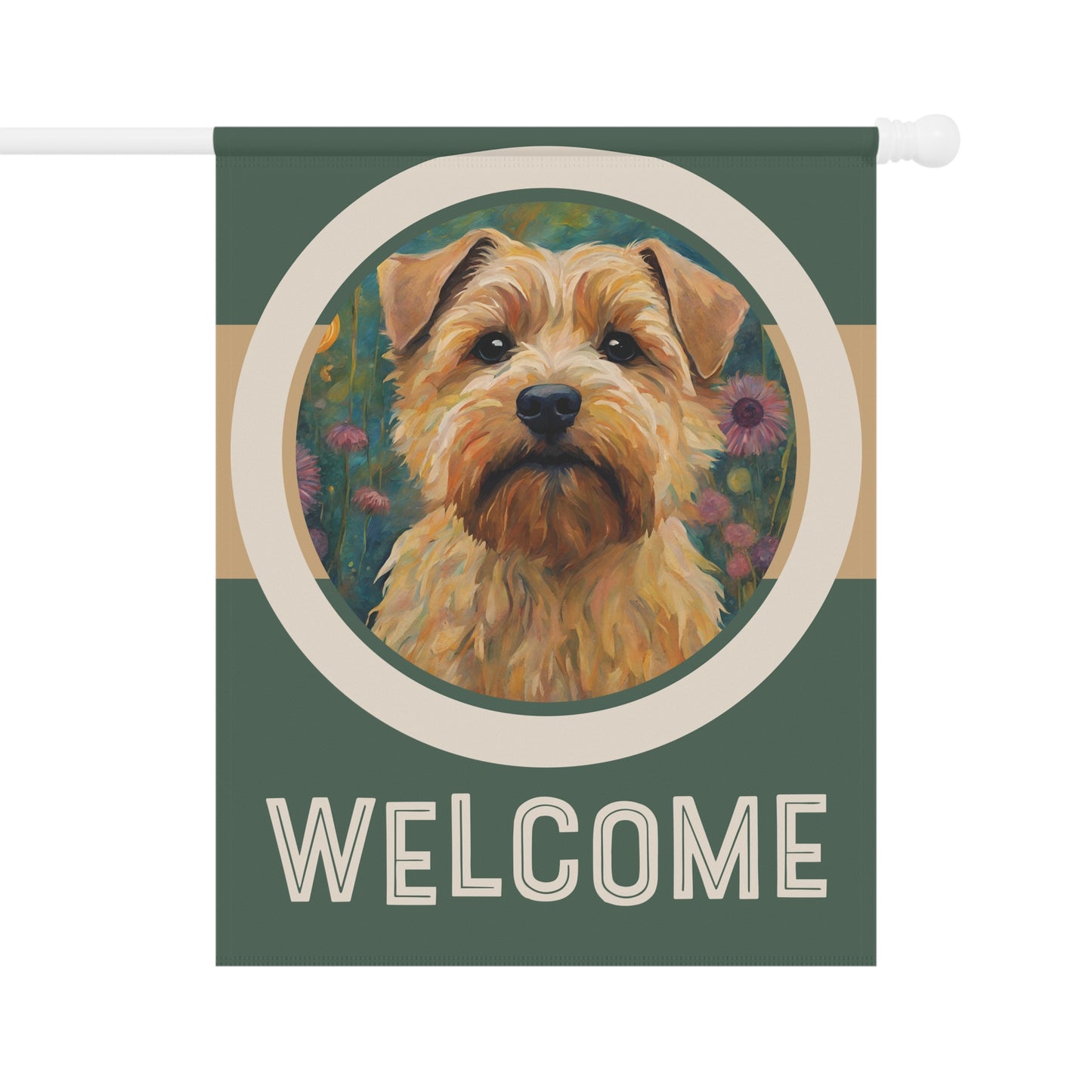 Norwegian Elkhound Welcome 2-Sided Garden & House Flag/Banner