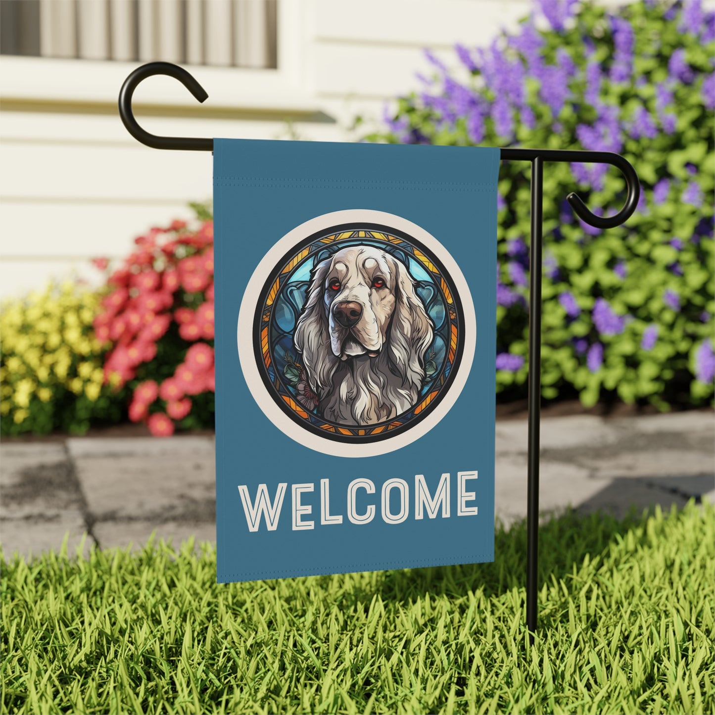 English Setter Welcome 2-Sided Garden & House Flag/Banner