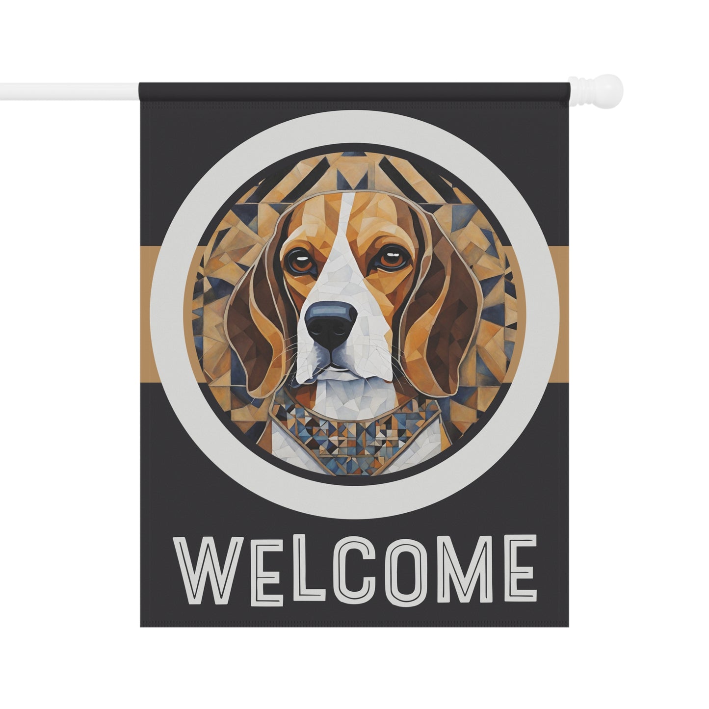 Beagle Welcome 2-Side Garden & House Flag/Banner