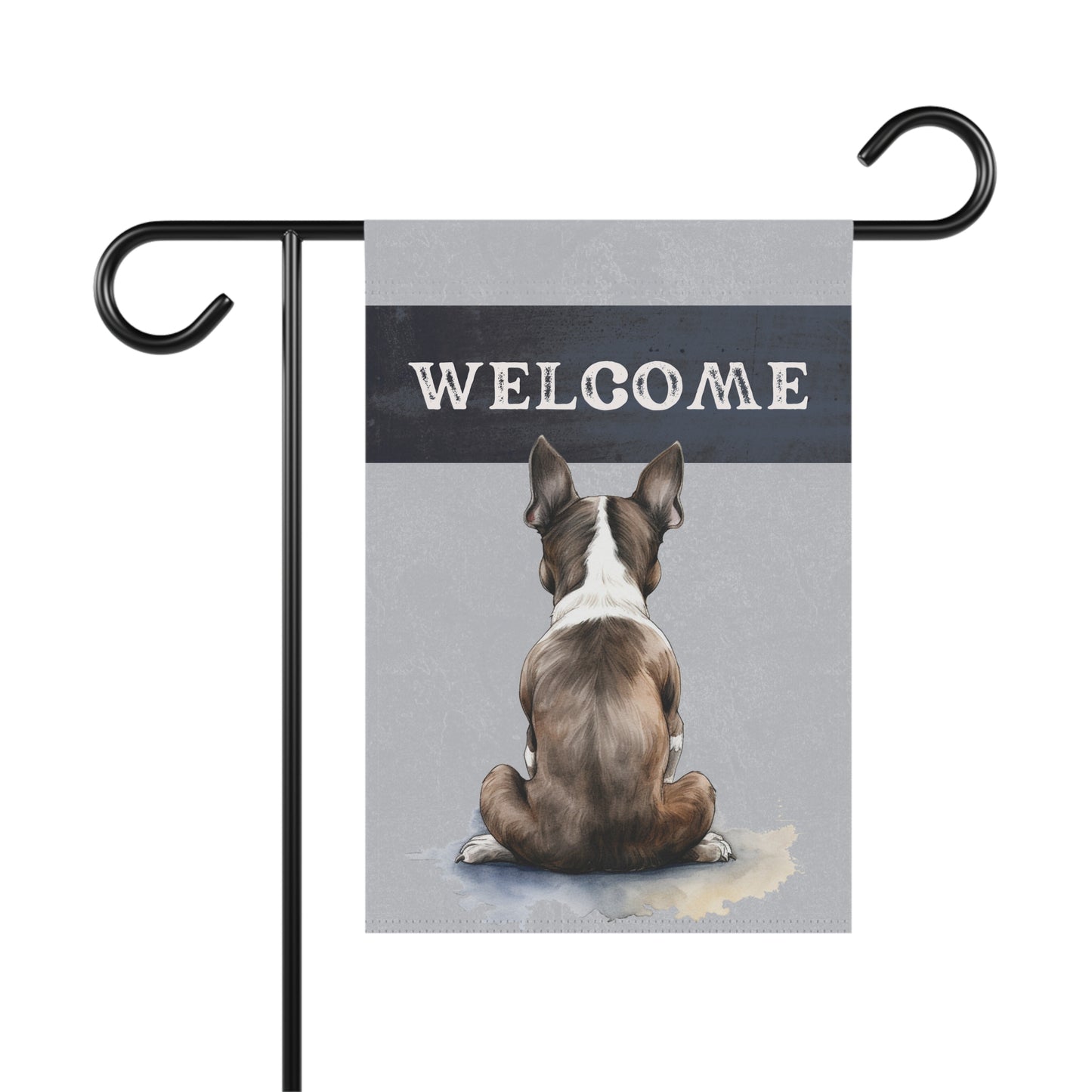 Boston Terrier Welcome 2-Sided Garden & House Flag/Banner