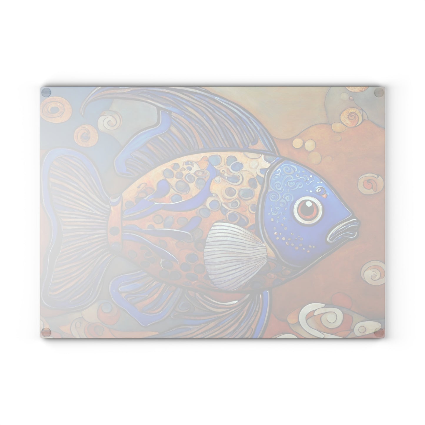 Just Keep Swimming Tempered Glass Cutting Board