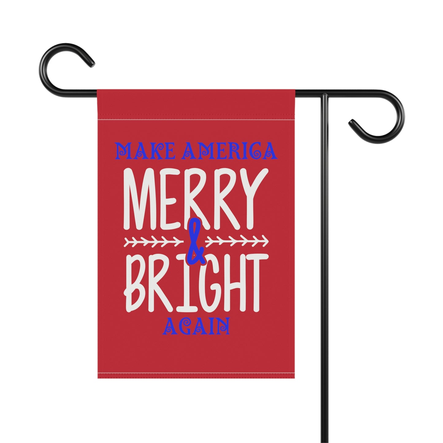 Bold Make America Merry & Bright Again Red Garden & House Banner