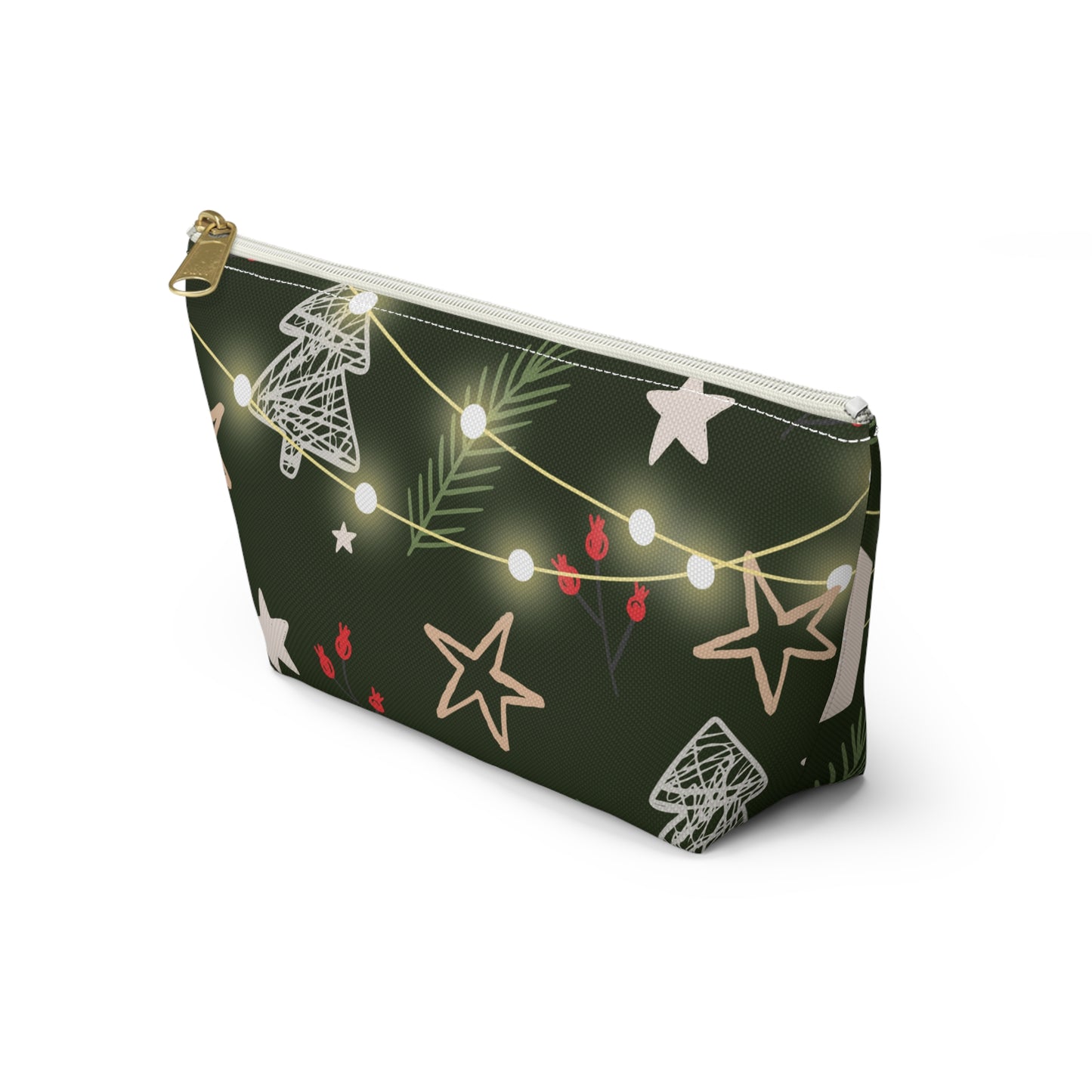 Rustic Christmas Accessory Pouch w T-bottom