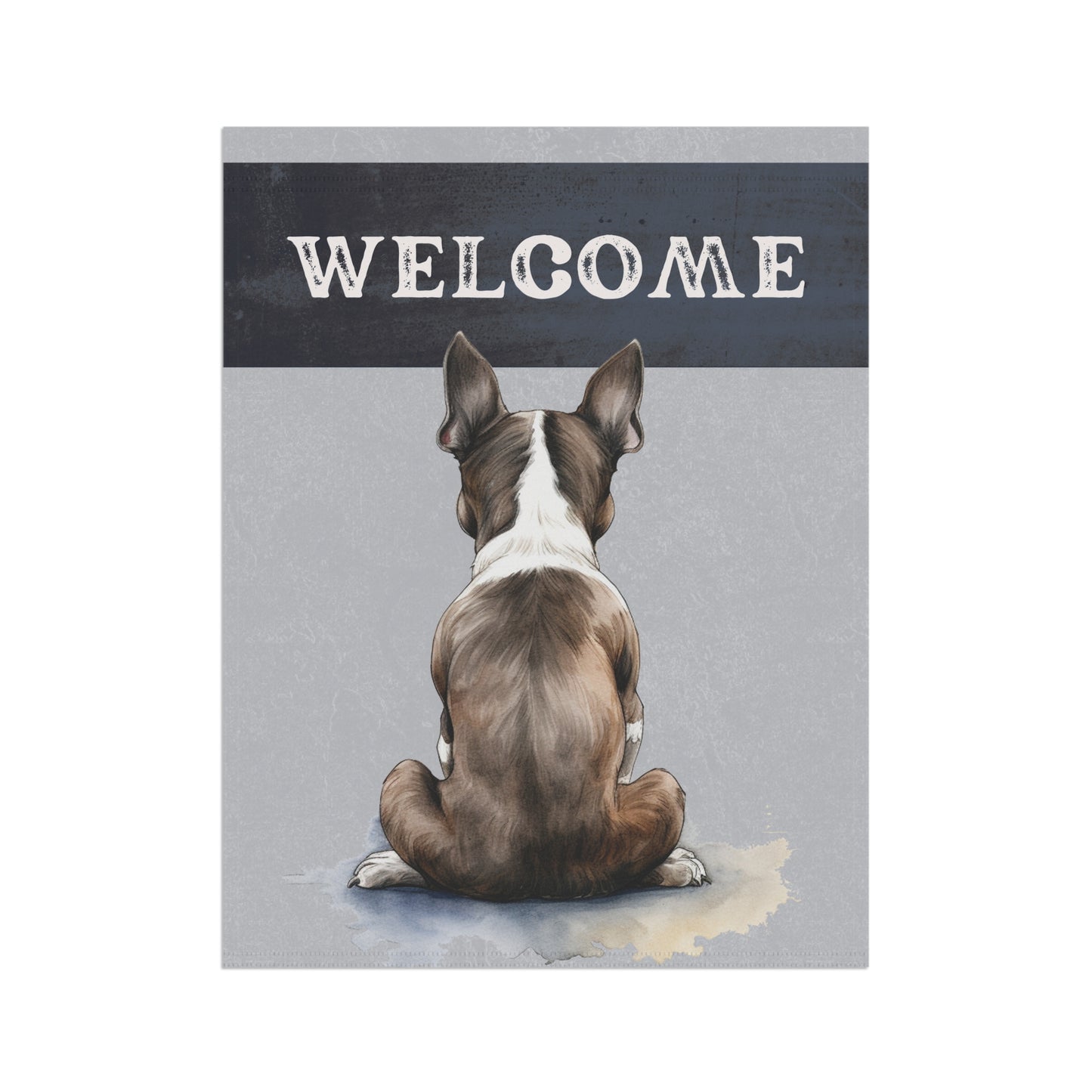 Boston Terrier Welcome 2-Sided Garden & House Flag/Banner