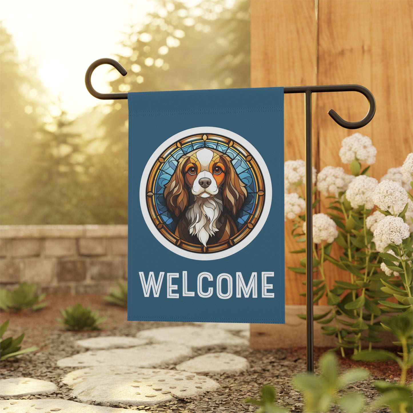 Cavalier King Charles Welcome 2-Sided Garden & House Flag/Banner