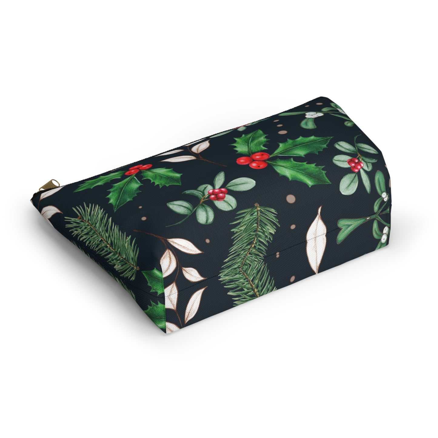 Holly Jolly Christmas Accessory Pouch w T-bottom