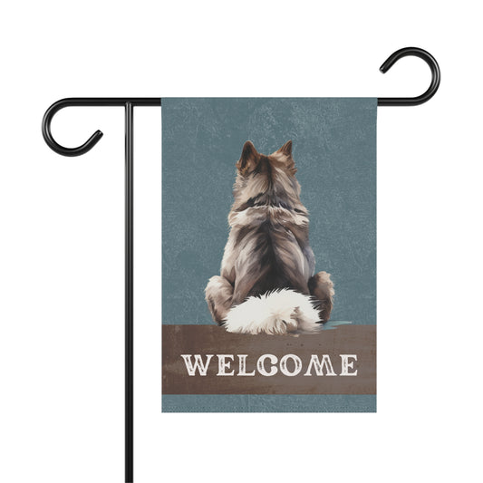 Siberian Husky Welcome 2-Sided Garden & House Flag/Banner