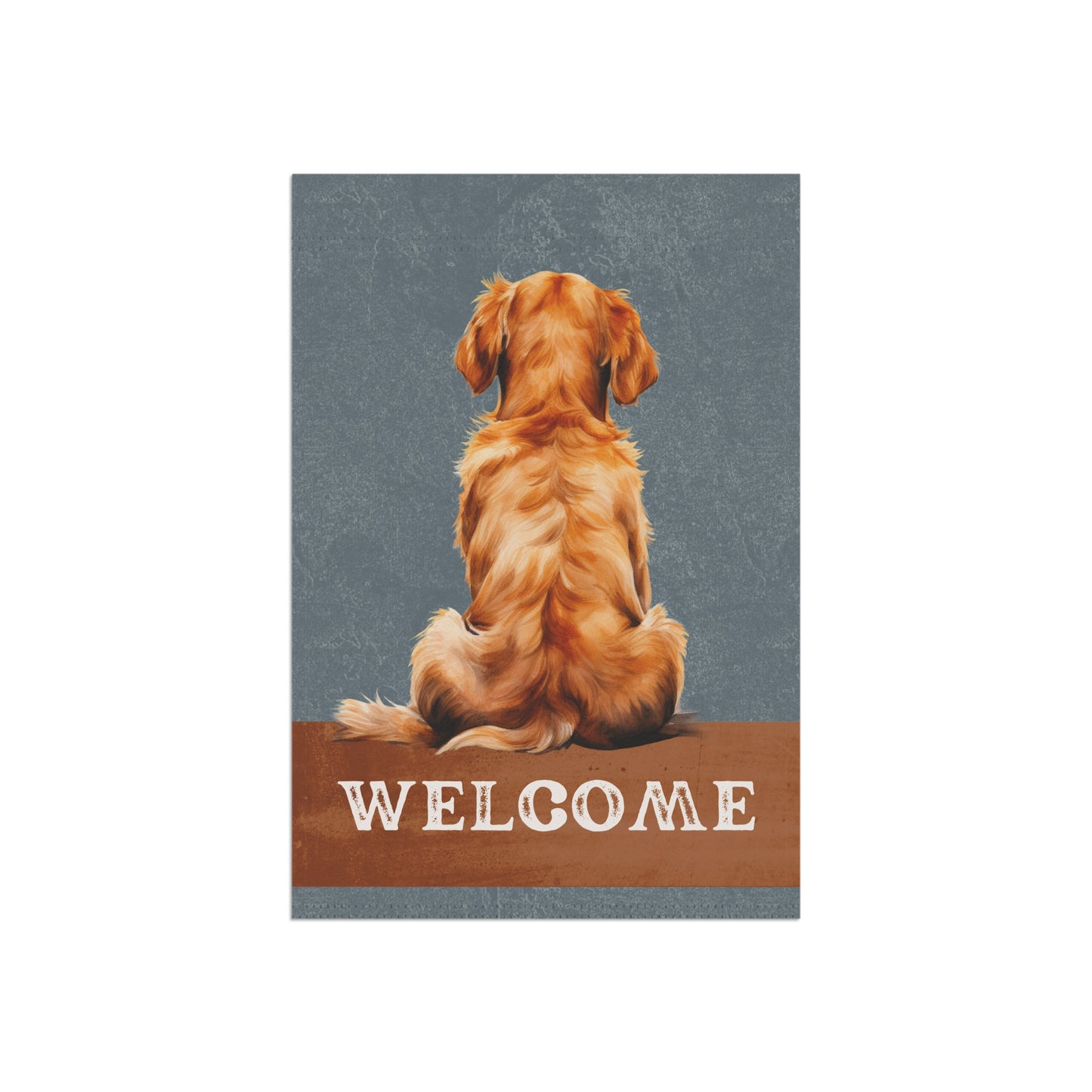 Golden Retriever Welcome 2-Sided Garden & House Flag/Banner