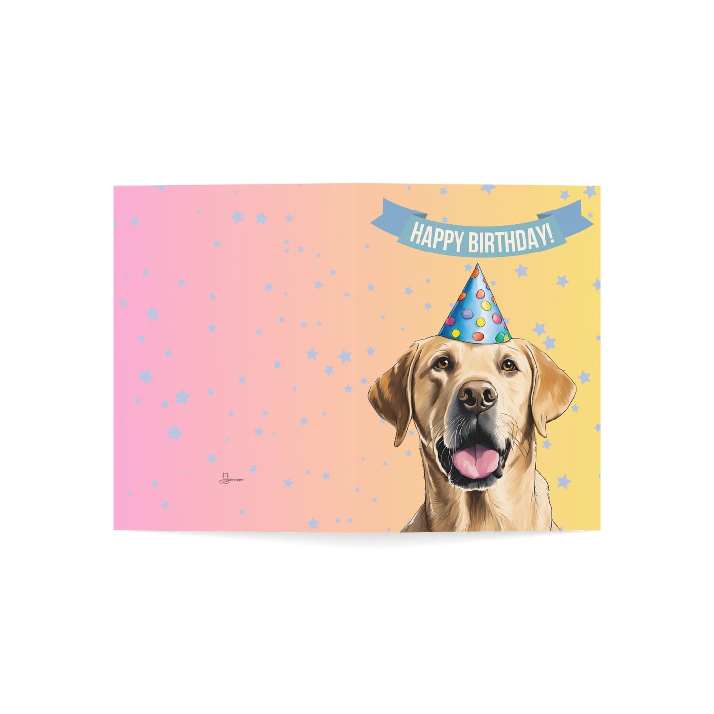 Labrador Happy Birthday 5 x 7 Greeting Cards (10 Pack)