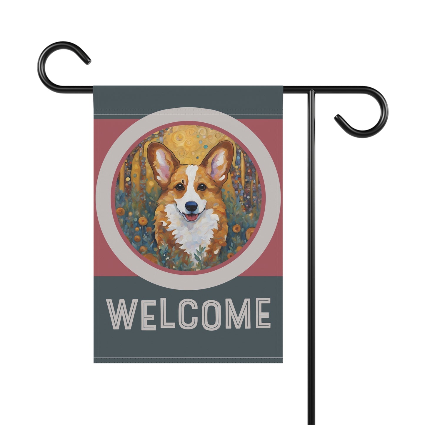 Corgi Welcome 2-Sided Garden & House Flag/Banner