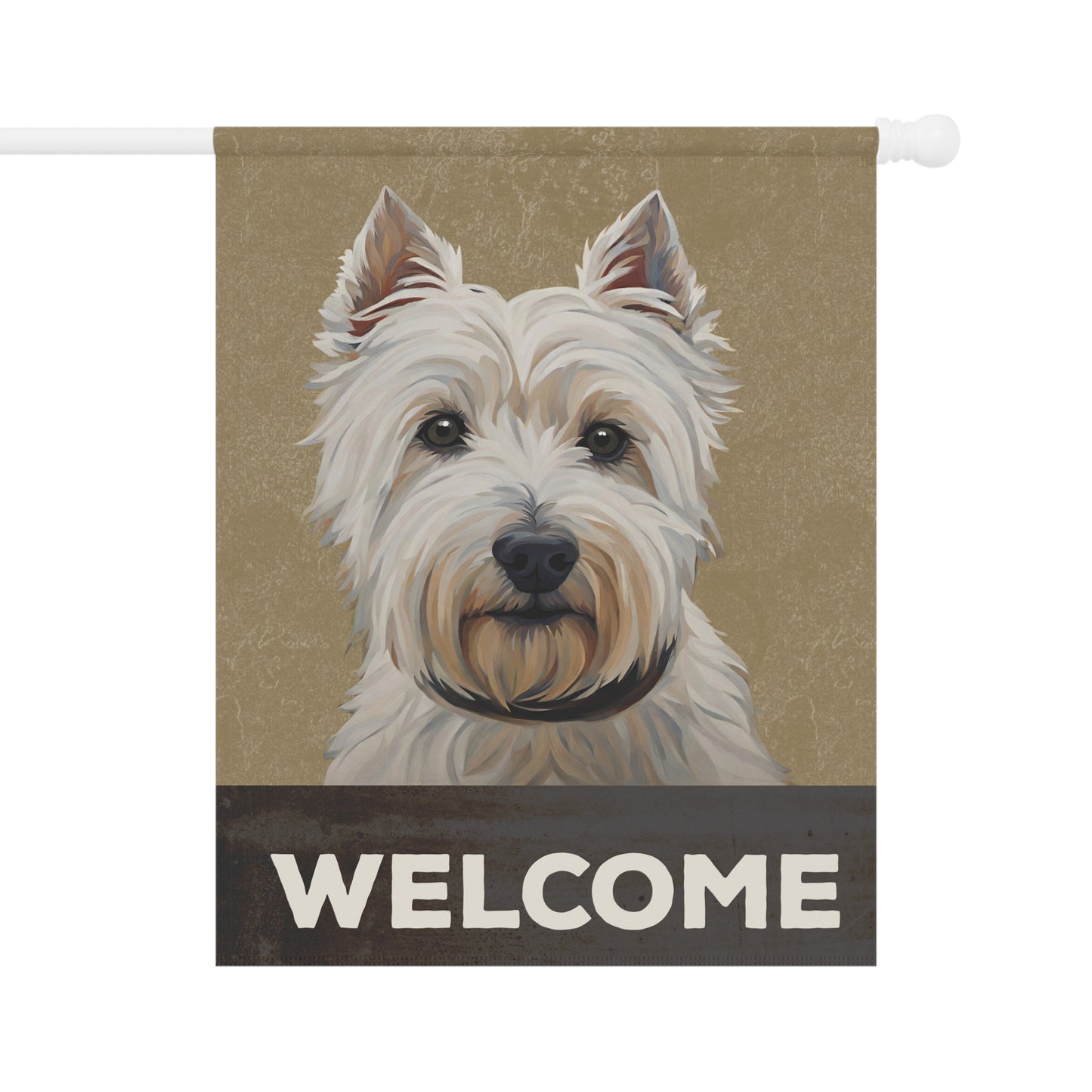 West Highland Terrier Welcome 2-Sided Garden & House Flag/Banner