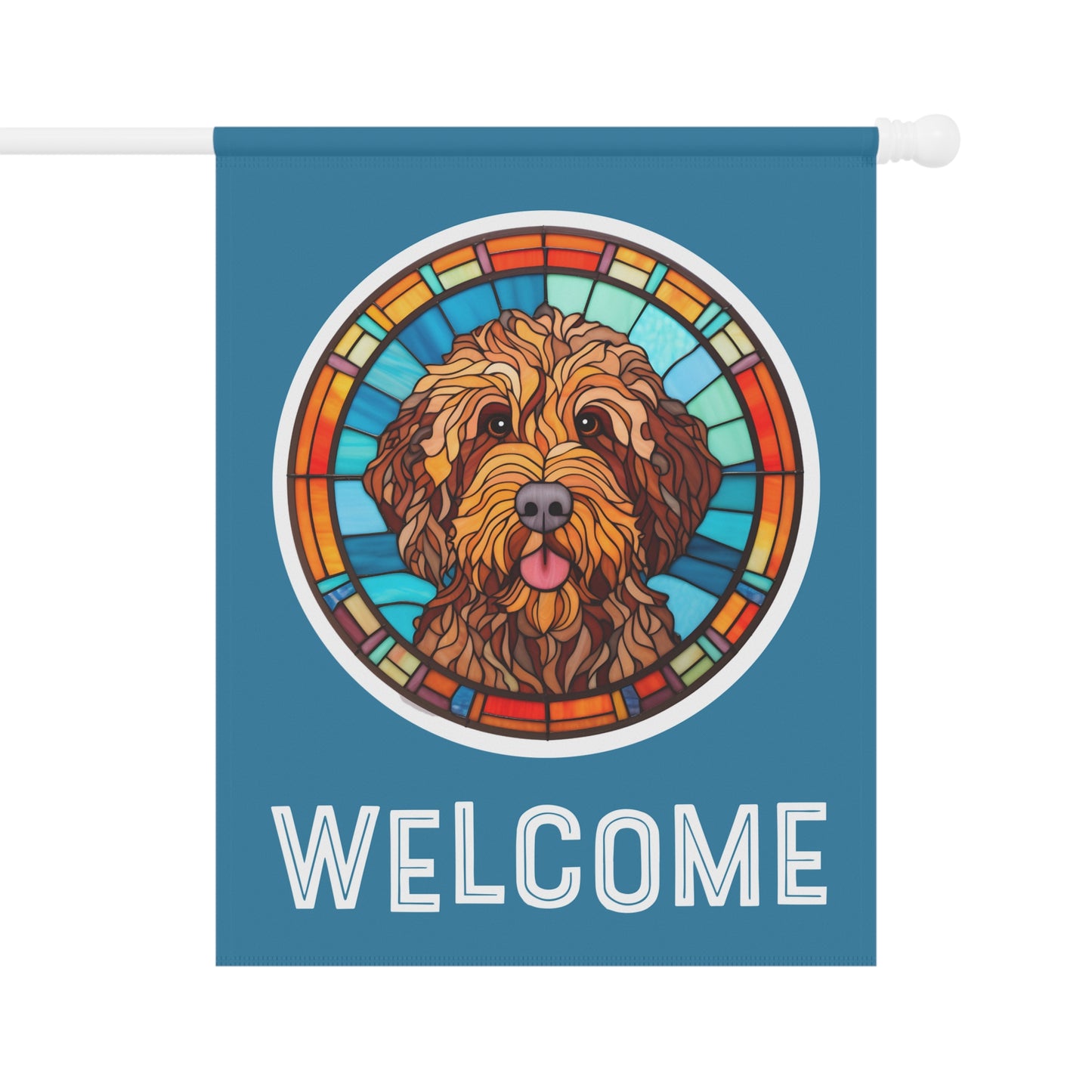 Labradoodle Welcome 2-Sided Garden & House Flag/Banner