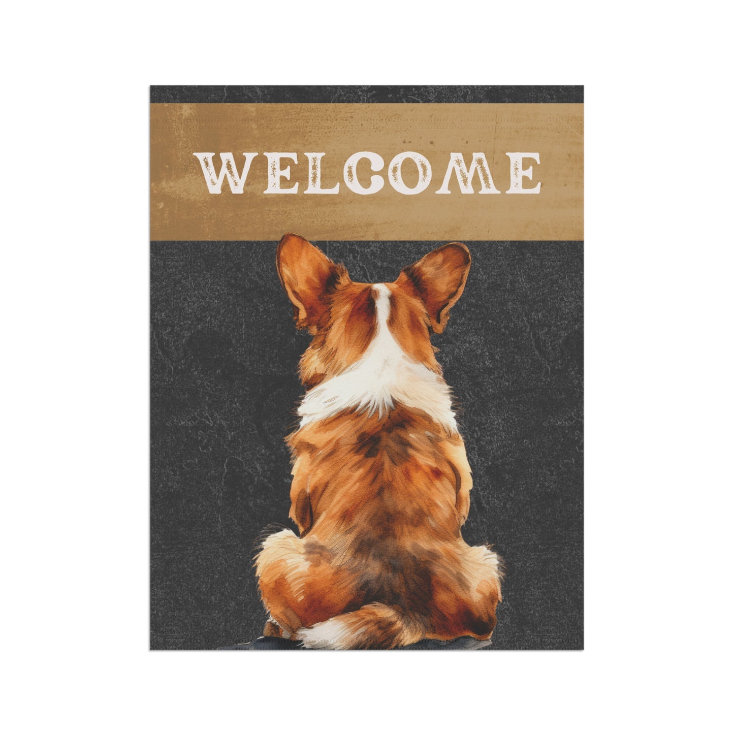 Corgi Welcome 2-Sided Garden & House Flag/Banner