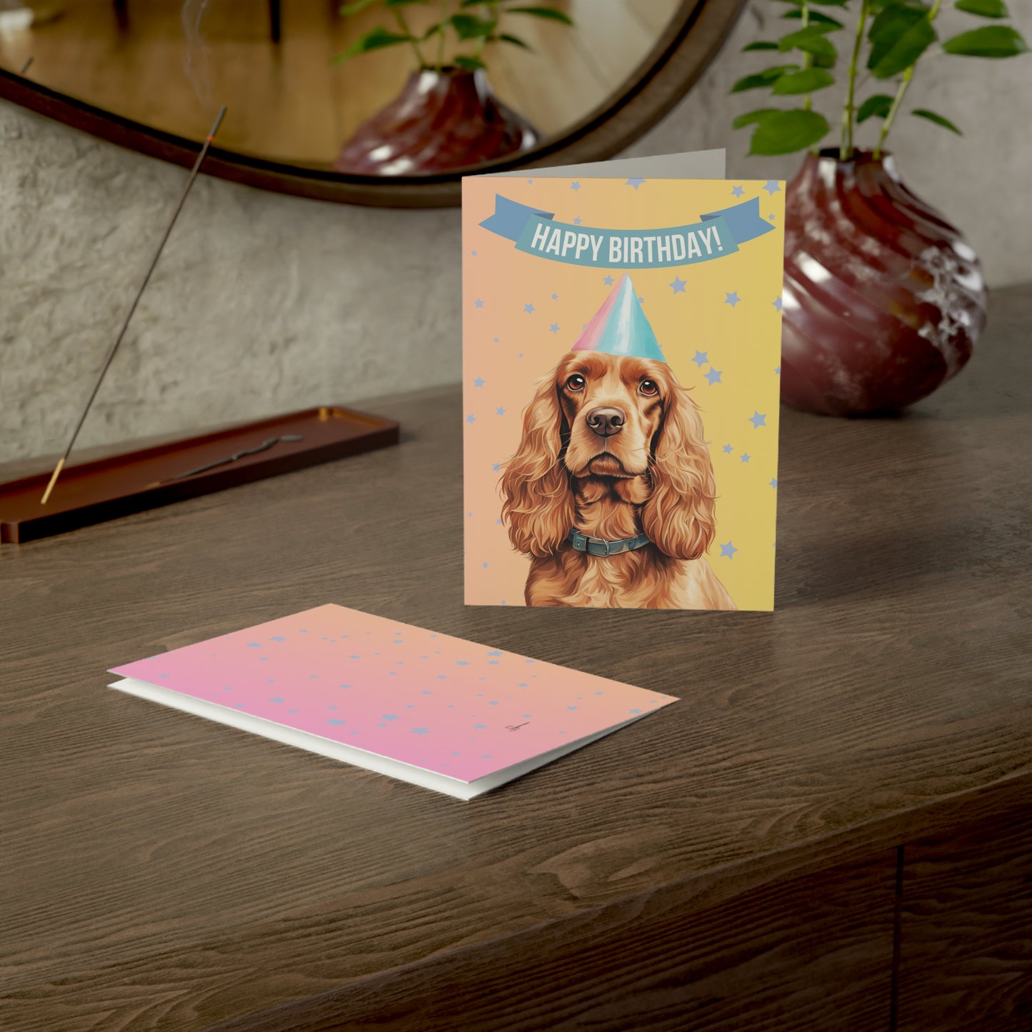 Cocker Spaniel Happy Birthday 5 x 7 Greeting Cards (10 Pack)