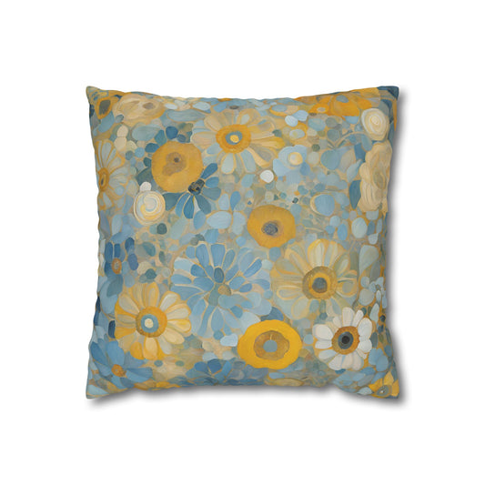 Sarah's Garden Square Poly Canvas Pillowcase