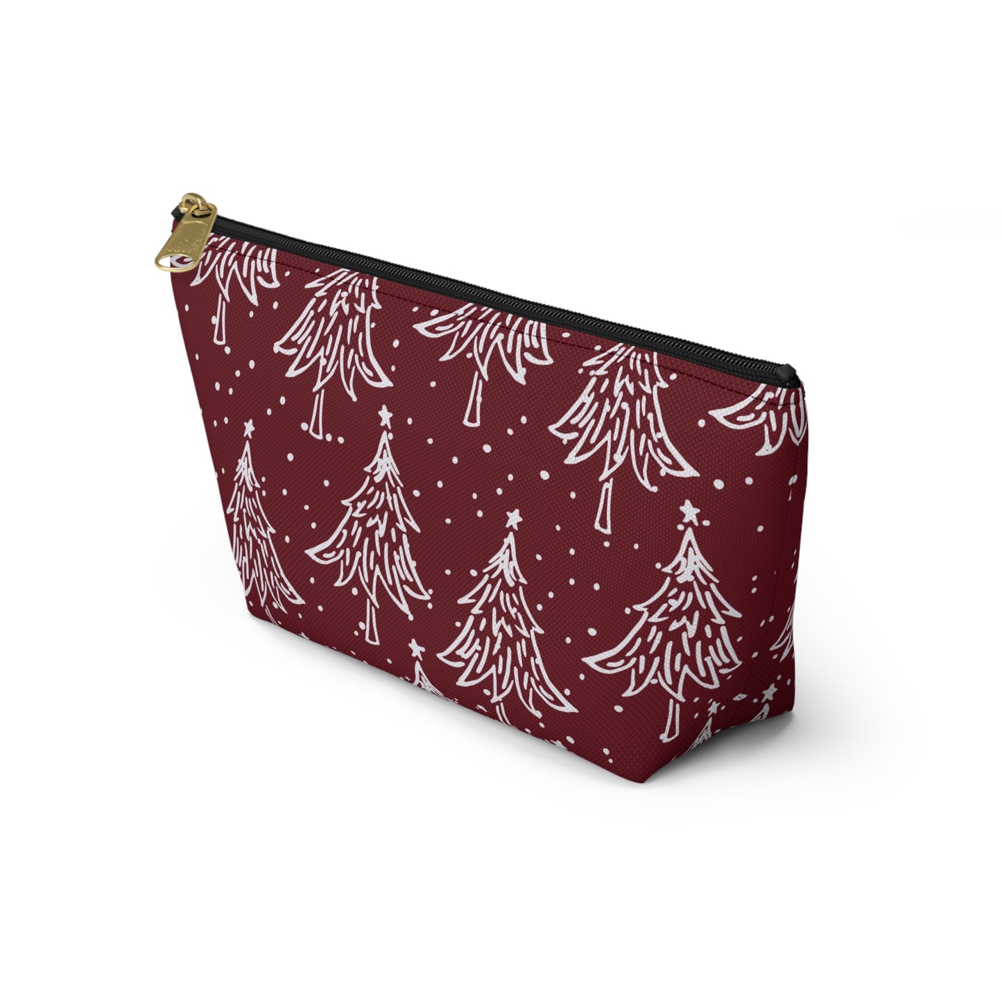 Christmas Trees for All Red Accessory Pouch w T-bottom