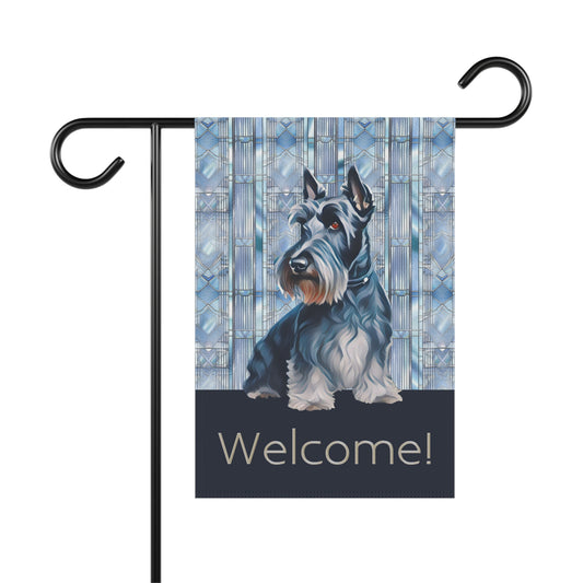 Scottish Terrier Welcome Scottie 2-Sided Garden & House Flag/Banner