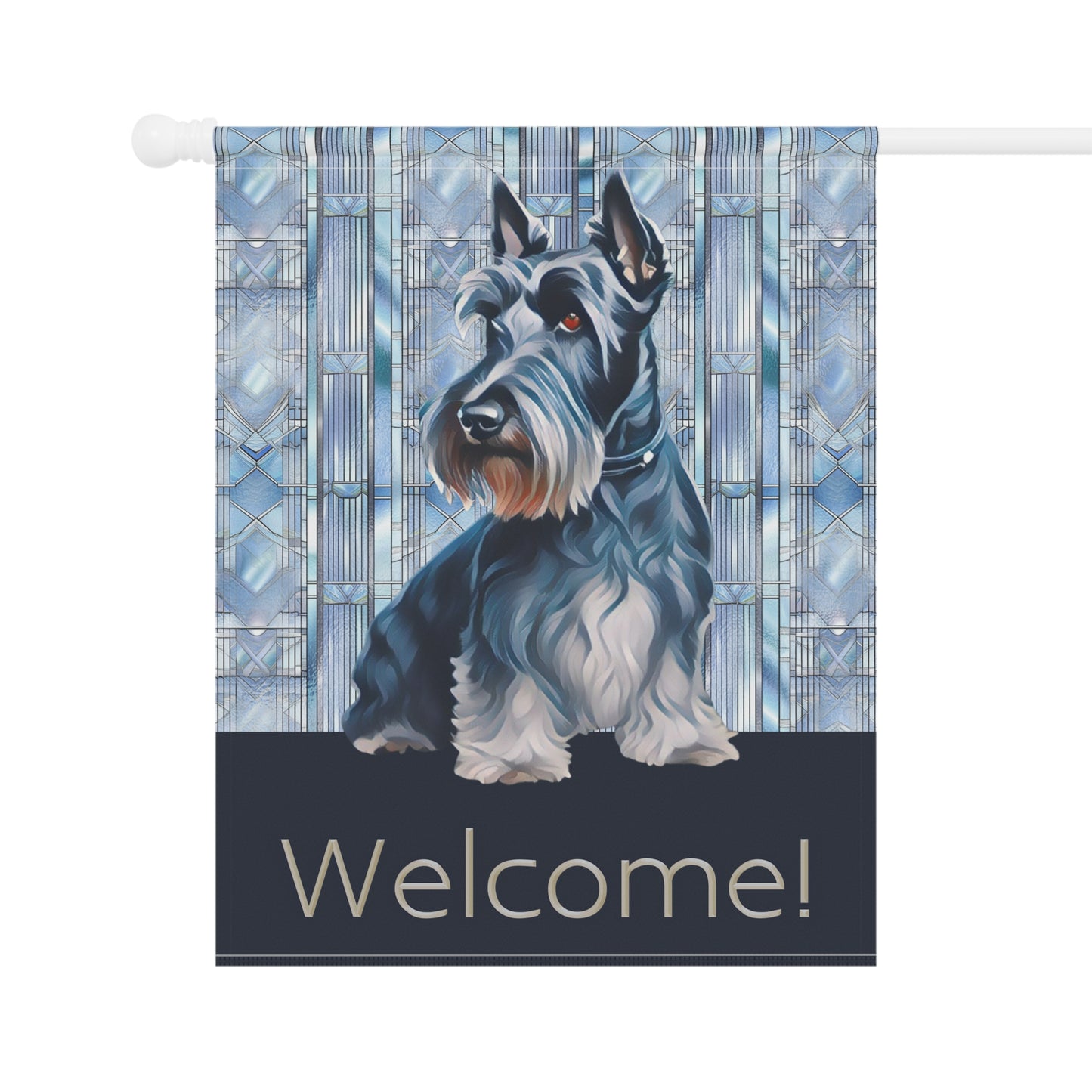 Scottish Terrier Welcome Scottie 2-Sided Garden & House Flag/Banner