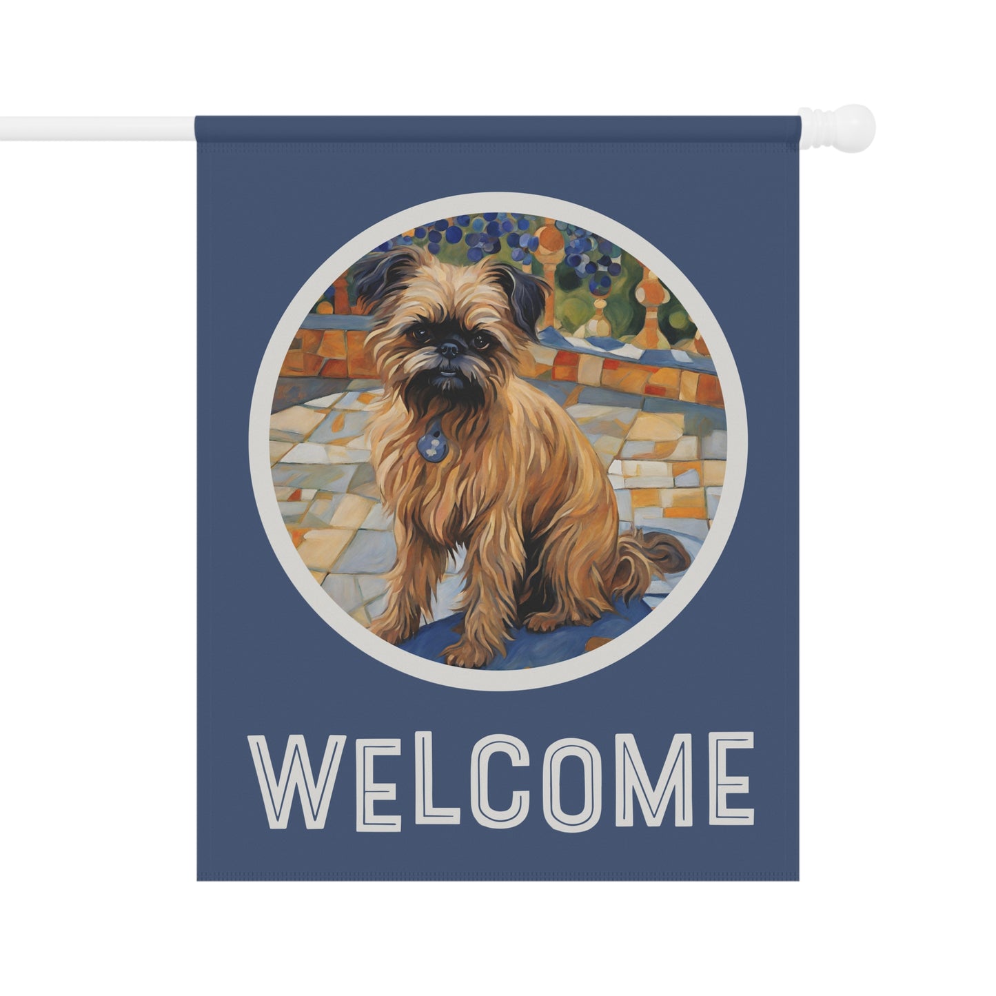 Brussels Griffon Welcome 2-Sided Garden & House Flag/Banner