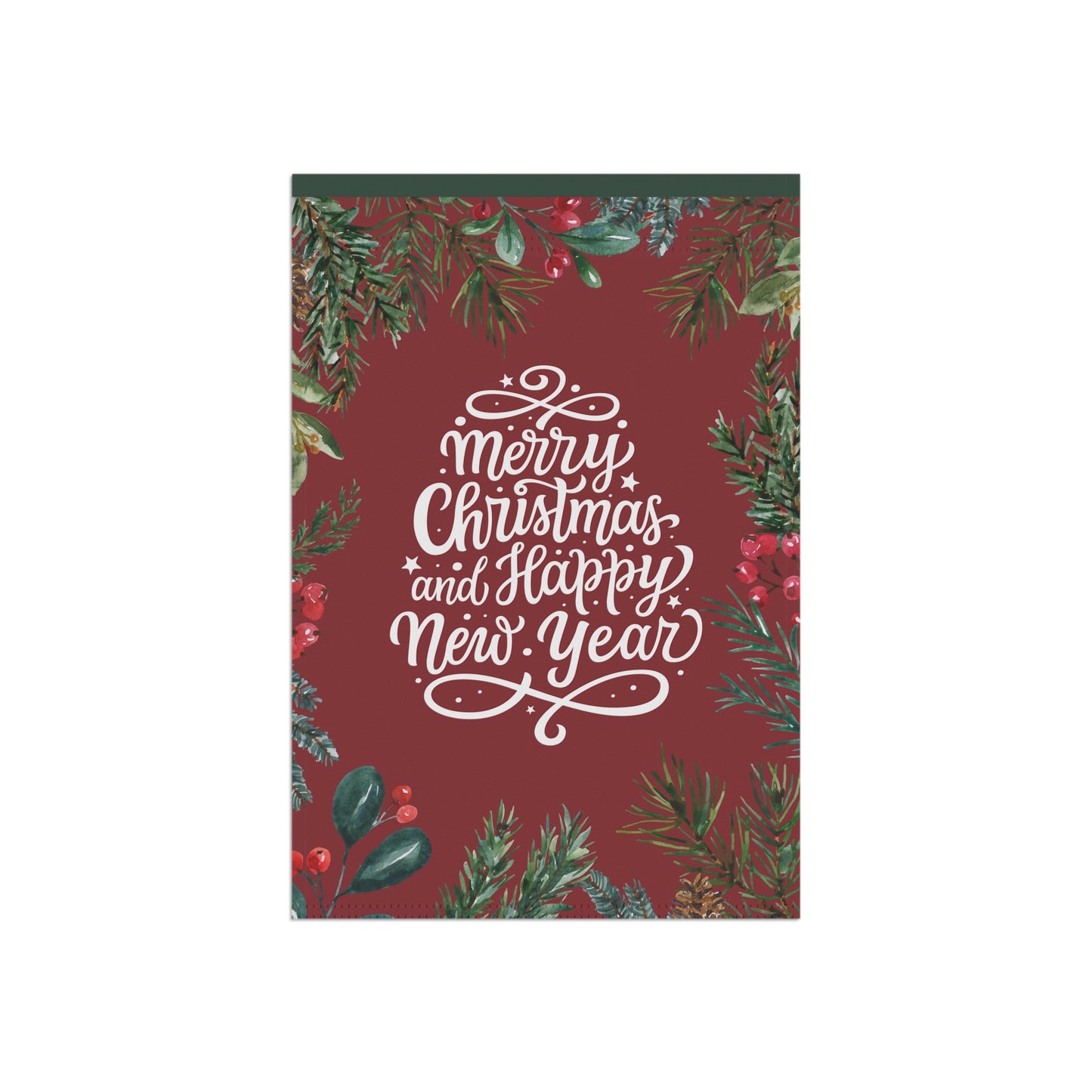 Merry Christmas & Happy New Year 2-Sided Garden & House Banner