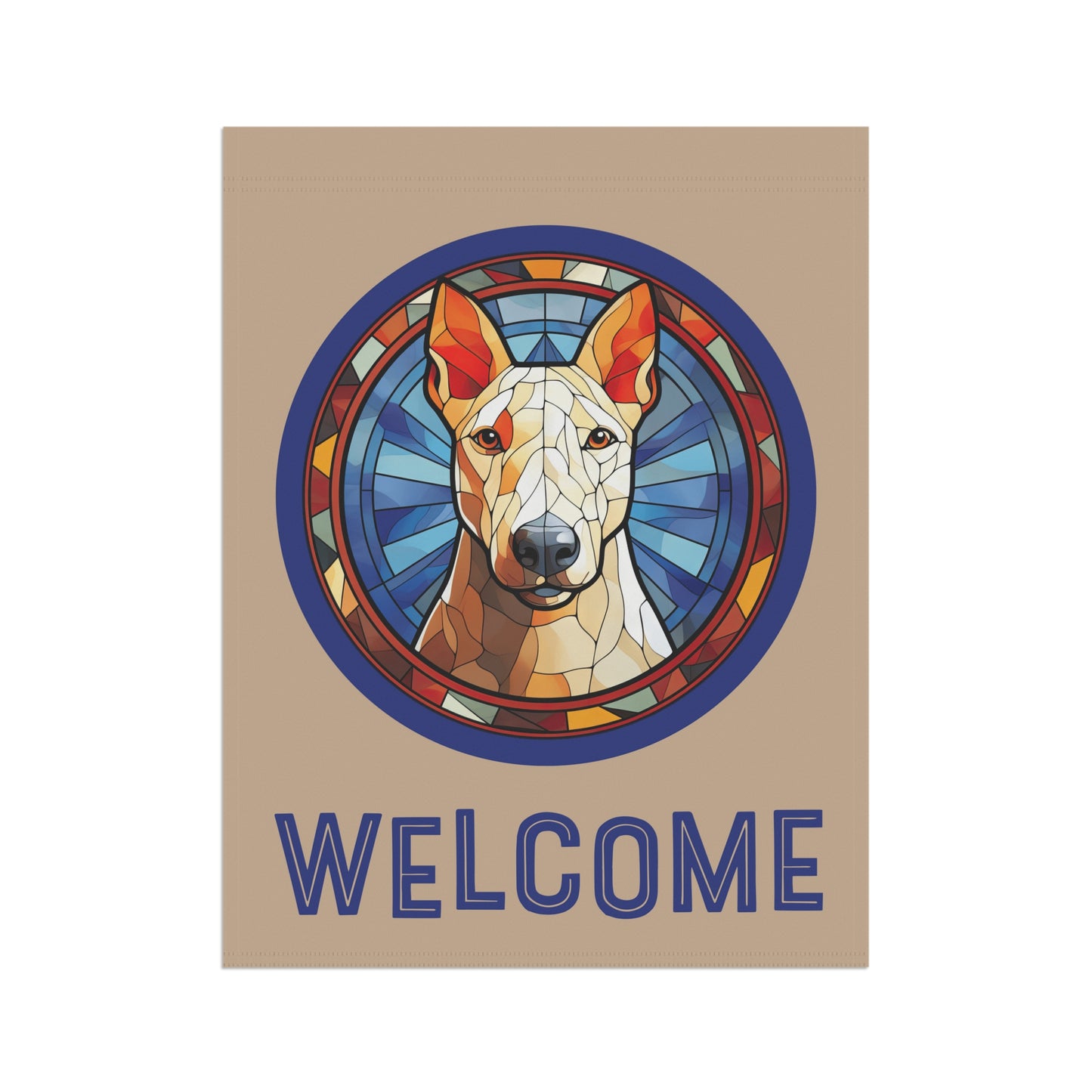 Bull Terrier Welcome 2-Sided Garden & House Flag/Banner